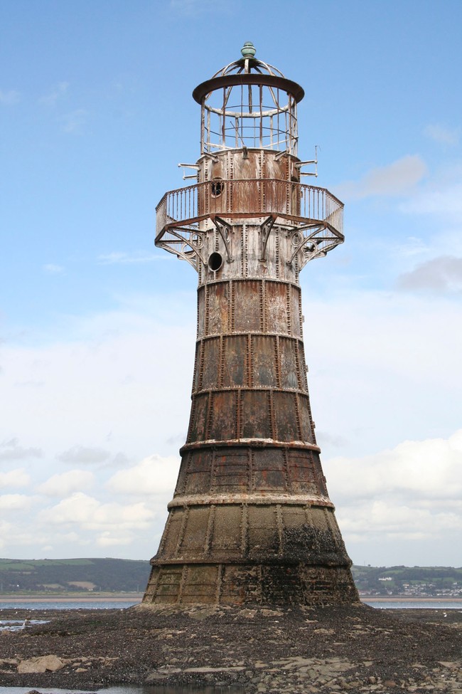 Example of a monument - a lighthouse: Whitford Point Lighthouse, Glamorganshire, 1865. © RCAHMW, 2006.